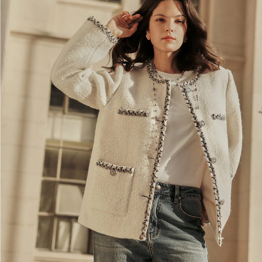 Brand new Petite Studio wool Tweed coat